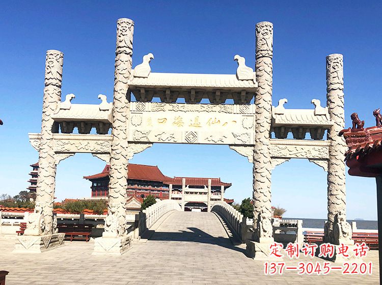 聊城临夏石雕牌坊—打造国风精美雕塑