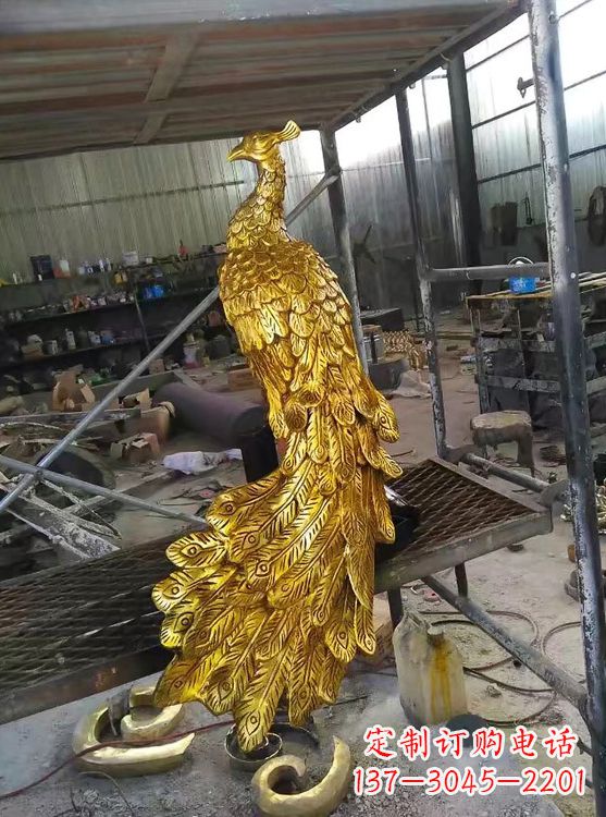 聊城精工制作的鎏金凤凰雕塑