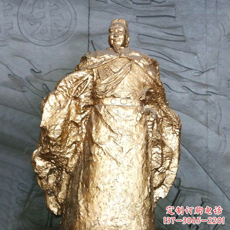 聊城鎏金明太祖雕像,精美历史纪念品