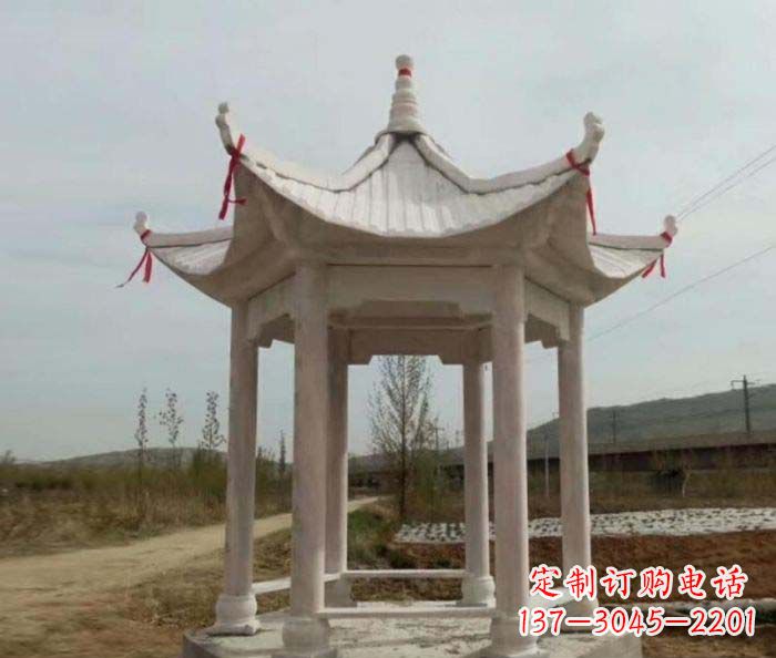 聊城六角石雕凉亭 (2)