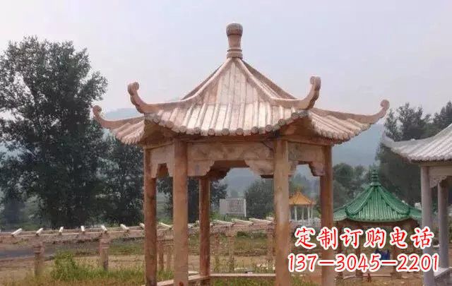 聊城六角凉亭石雕