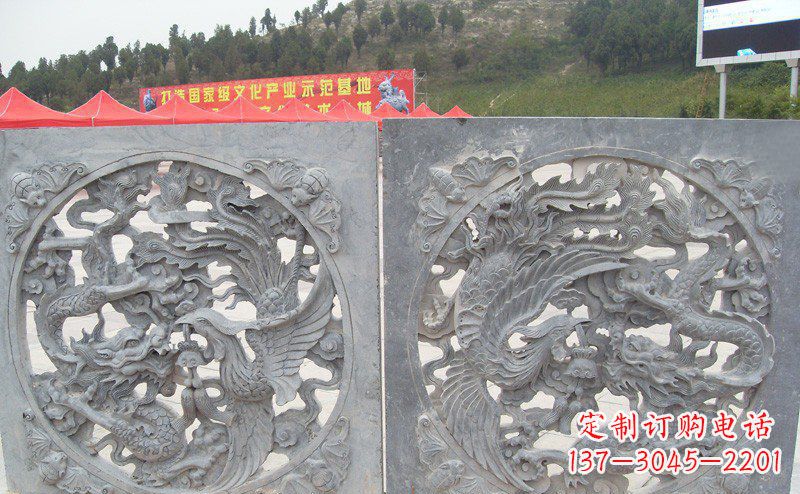 聊城龙凤呈祥公园景观石雕--精美绝伦的龙凤陪伴