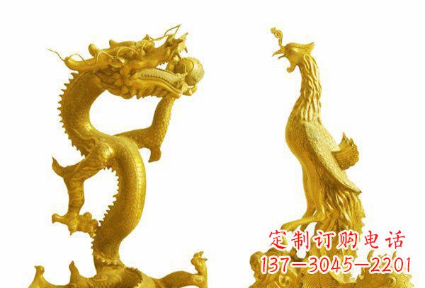 聊城龙凤呈祥神兽铜雕