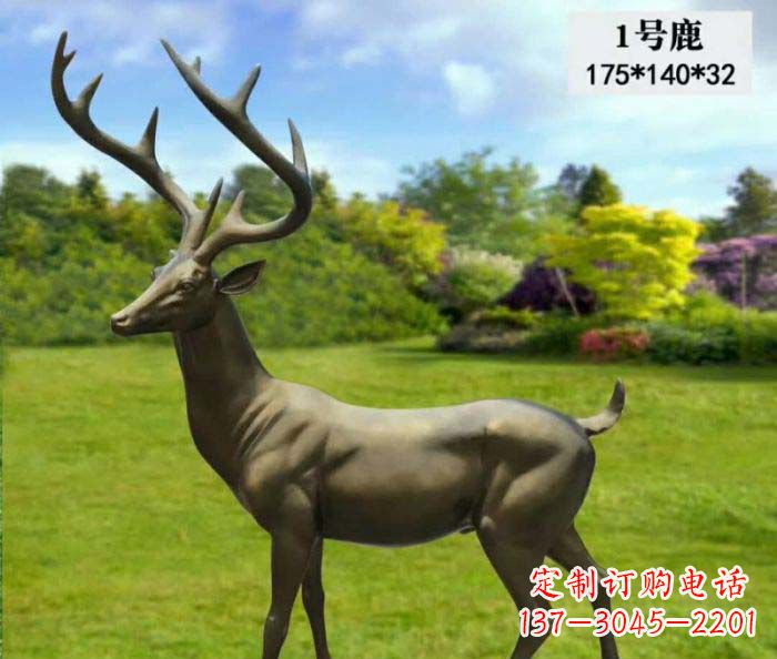 聊城鹿铜雕,尽显动物精髓