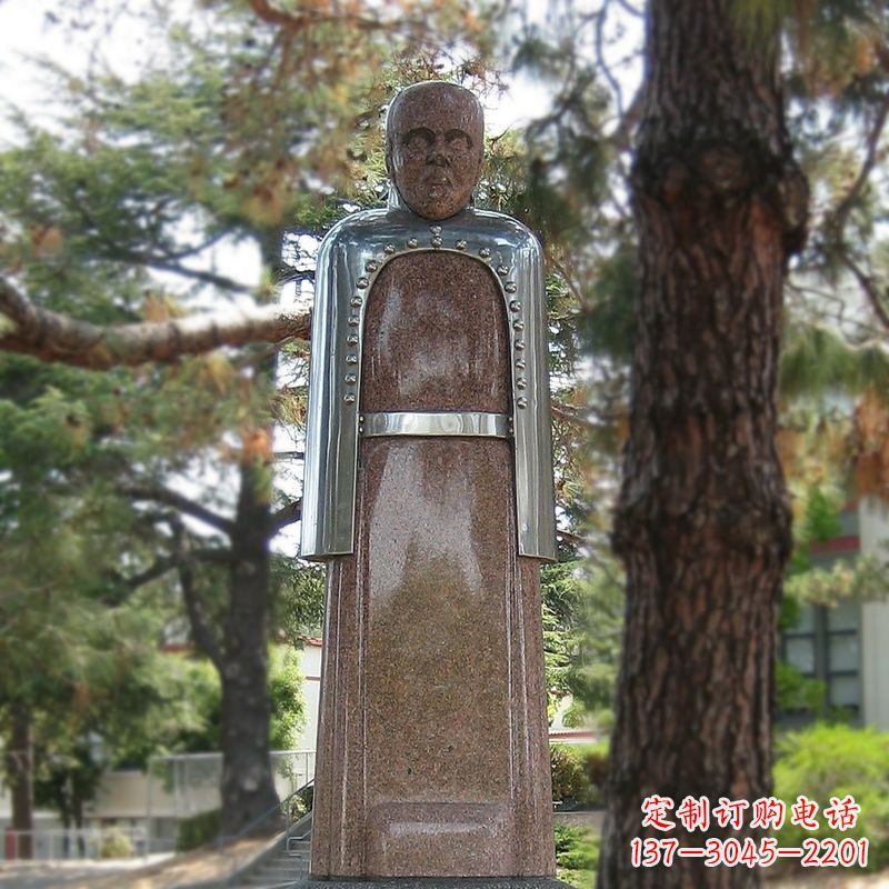 聊城纪念伟大的名人:路易斯·巴斯德抽象雕像