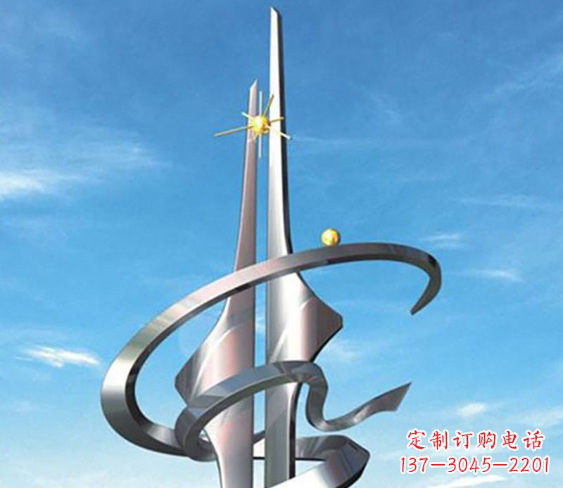 聊城螺旋飘带广场雕塑