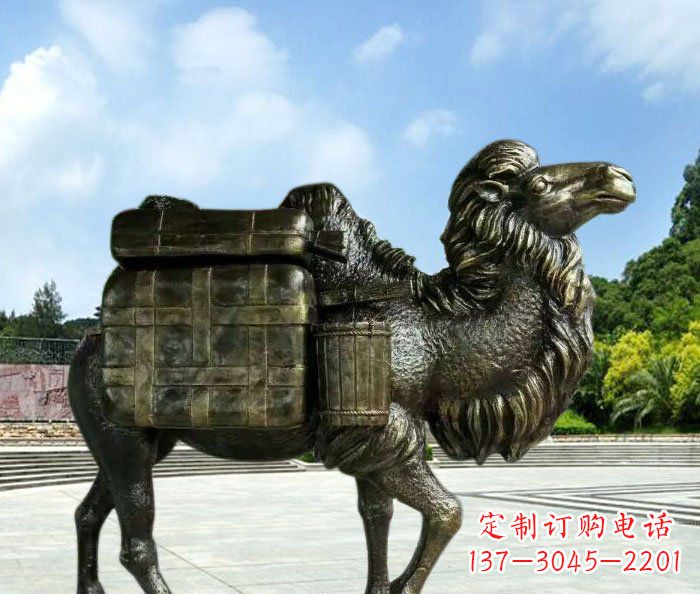 聊城骆驼动物铜雕 (3)