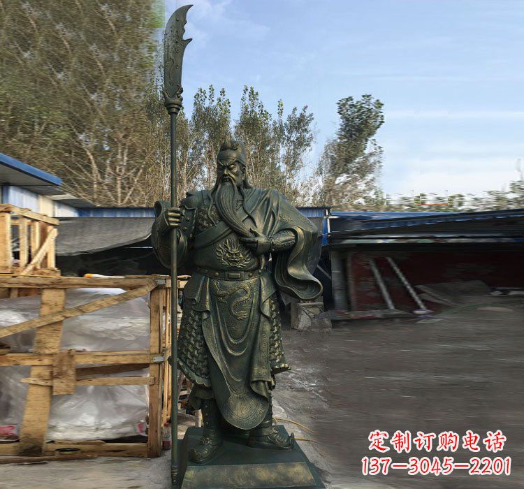 聊城中领雕塑公司推出的关公铜雕,将给您的家和…
