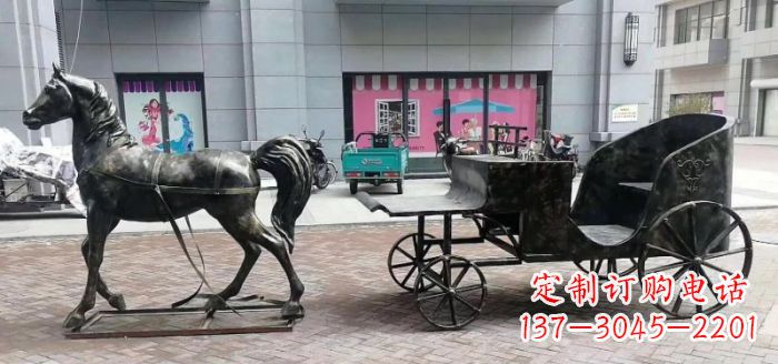 聊城高质量马车景观铜雕
