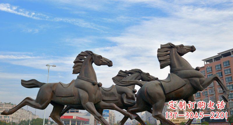 聊城马广场动物铜雕塑,精致细腻魅力无穷
