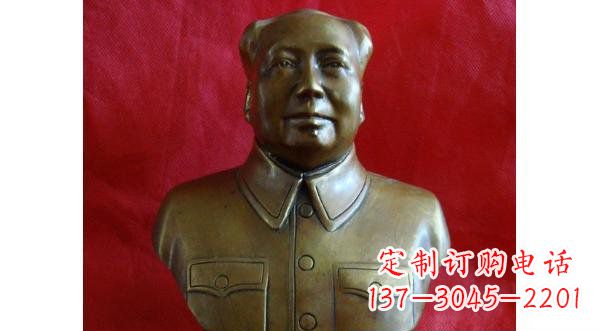 聊城毛主席伟人胸像铜雕,精美纳米工艺制作
