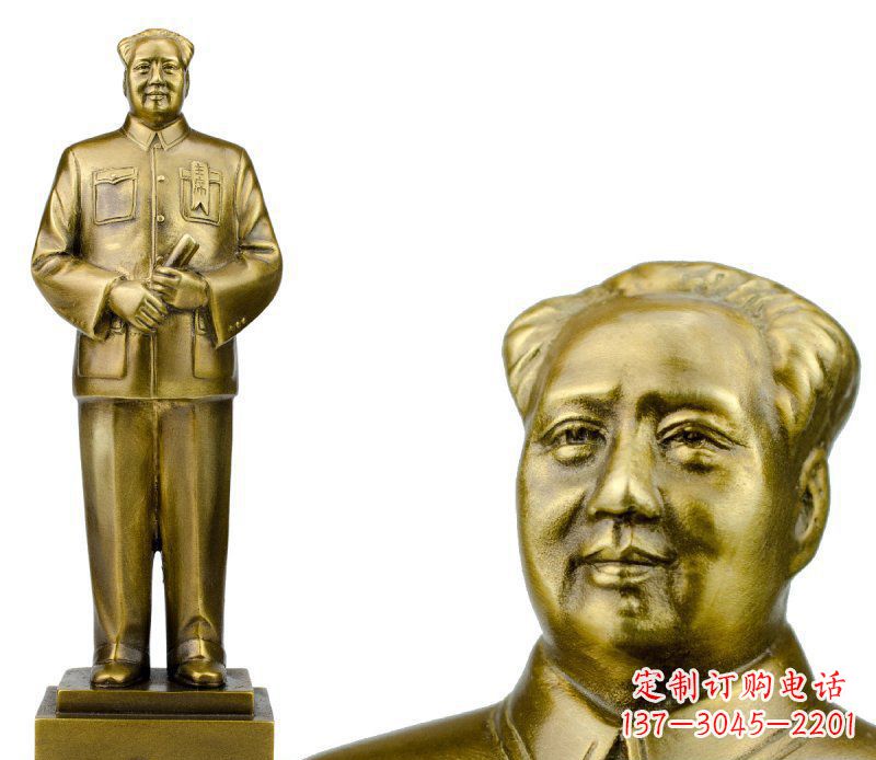 聊城毛主席校园人物铜雕 (2)
