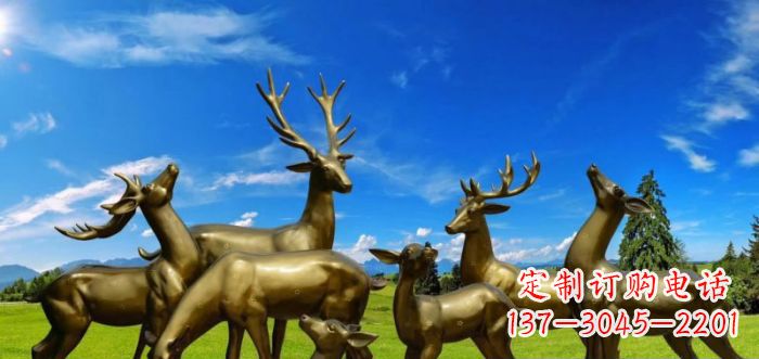 聊城静谧之美,梅花鹿铜雕装点你的家