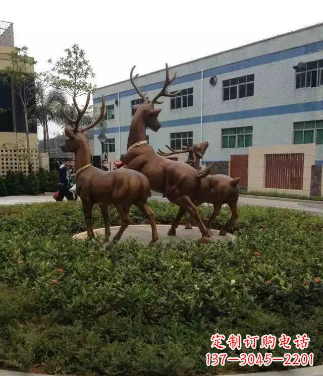聊城梅花鹿小区铜雕精美礼品