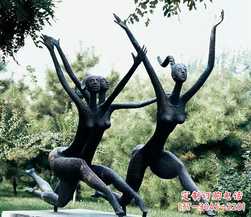 聊城精美美女铜雕——绽放出精灵般的美丽