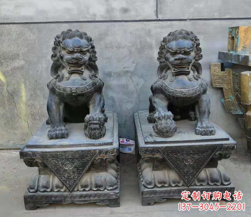 聊城狮子雕塑,象征霸气的家门口装饰