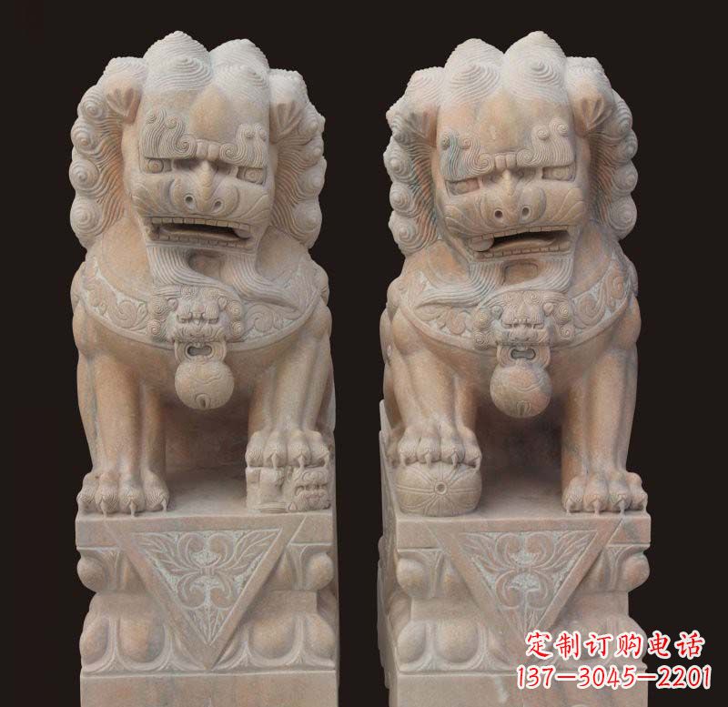 聊城传统石狮子雕塑,精美绝伦