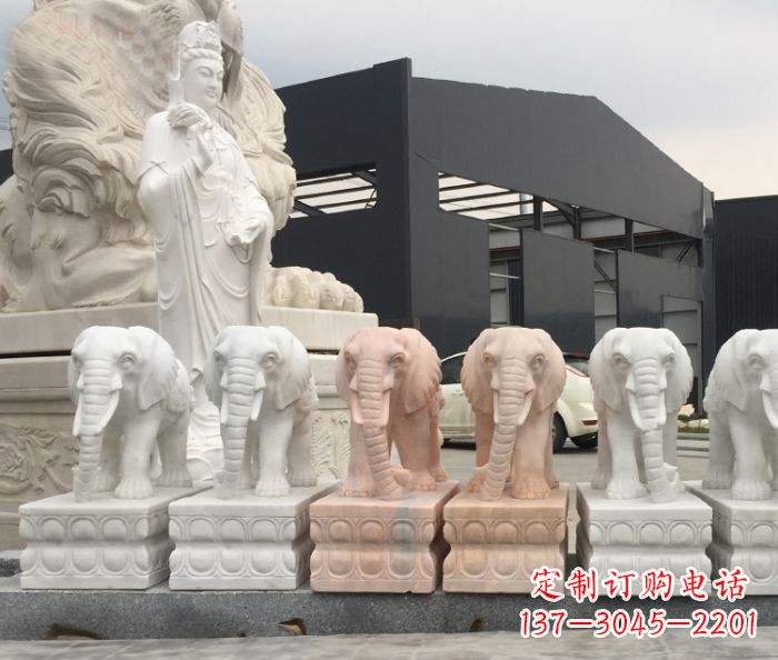 聊城门口大象石雕 (2)