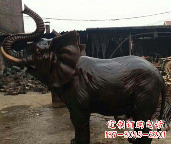 聊城精致细腻的大象铜雕
