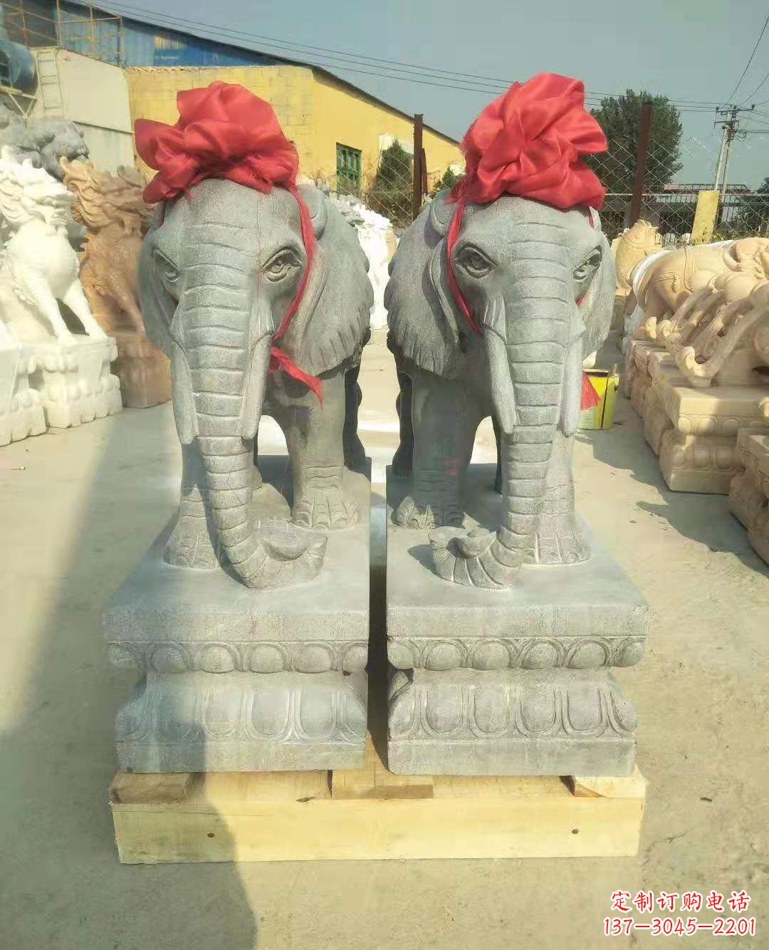 聊城中国古典风格大象雕塑