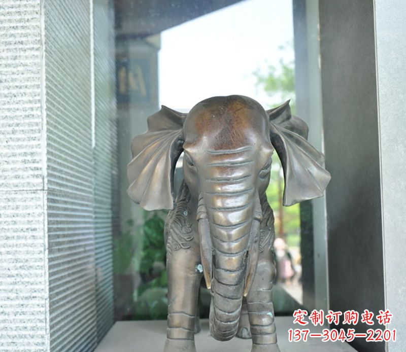 聊城艺术象征——门口镇宅大象铜雕