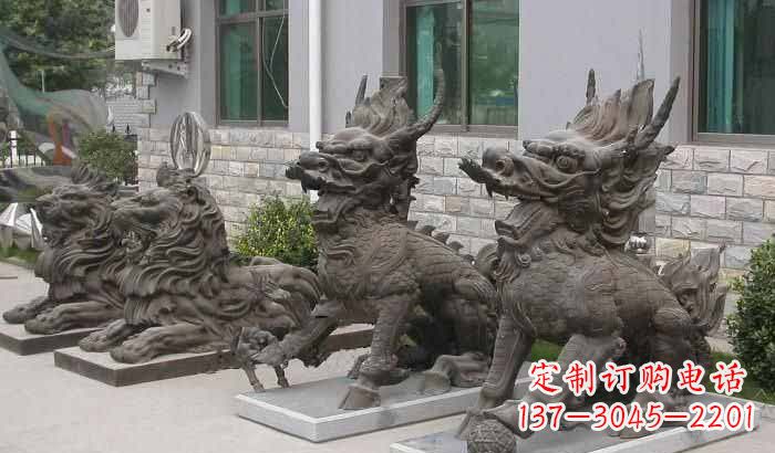 聊城门口镇宅招财麒麟铜雕222