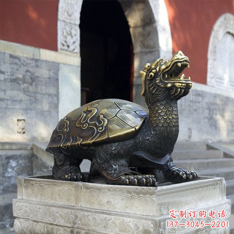 聊城弥勒佛坐赑屃雕塑,神秘而古老