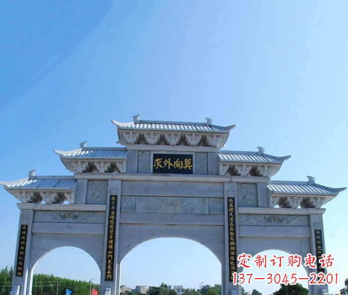 聊城手工精美石牌坊雕塑,让您的空间更加美观!