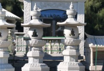 聊城汉白玉公园灯笼雕塑