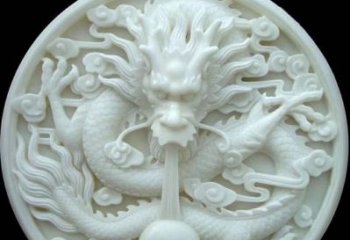 聊城汉白玉雕刻龙头摆件，悠然吟诗引领风尚
