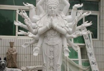 聊城汉白玉千手观音雕塑，精致细腻，深具宗教意义