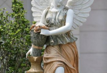 聊城精致高雅的汉白玉天使雕塑