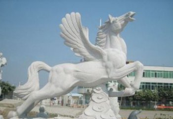 聊城精美祥云飞马石雕，古朴大气