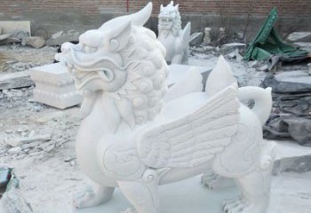 聊城品质卓越的汉白玉独角兽雕塑