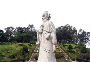聊城张仲景石雕雕塑，精工细作，传承古代文化
