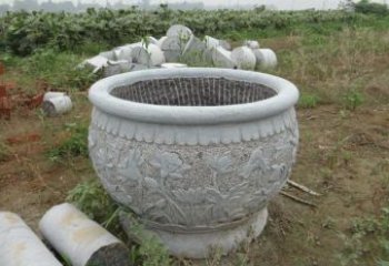 聊城荷花花盆公园景观石雕，千般美妙一览无余