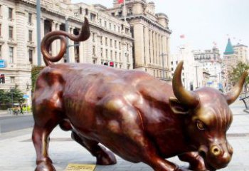 聊城华尔街牛招财牛铜雕，拥有力量的象征