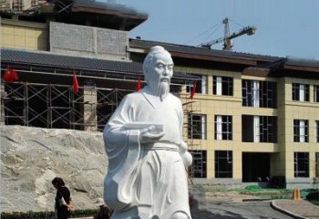 聊城高雅精美的华佗白玉石雕像