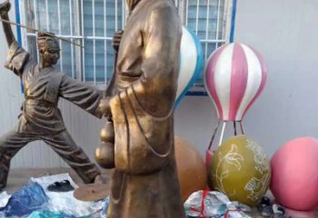 聊城传承中医华佗的传奇—华佗名医铜雕