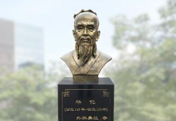聊城精美纯铜雕塑——华佗头像雕塑