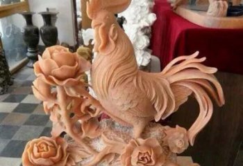聊城国家元素：吉祥如意公鸡石雕