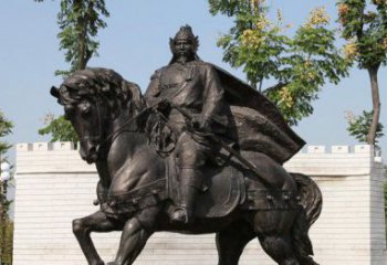 聊城将军骑马古代人物铜雕