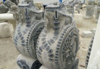 聊城古韵深远，金蟾抱鼓石仿古门墩雕塑