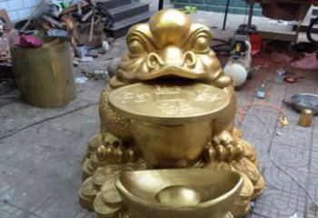 聊城铜质金蟾招财动物雕塑