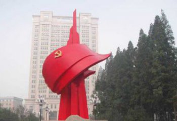 聊城不锈钢抽象党旗雕塑，象征着祖国力量