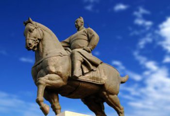 聊城领雕塑正大光明：李世民骑马景观雕塑