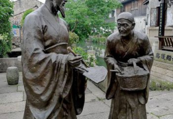聊城经典雕塑：王羲之情景小品