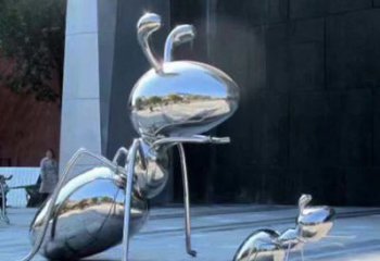 聊城不锈钢蚂蚁雕塑，抛光镜面，精致精美
