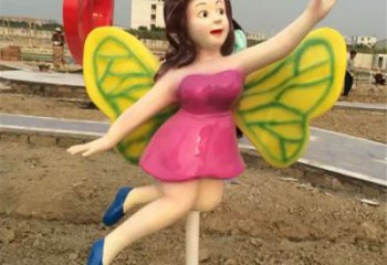 聊城领雕塑：精美的蝴蝶仙子公园景观雕塑