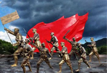 聊城纪念伟大革命先烈的红军雕塑